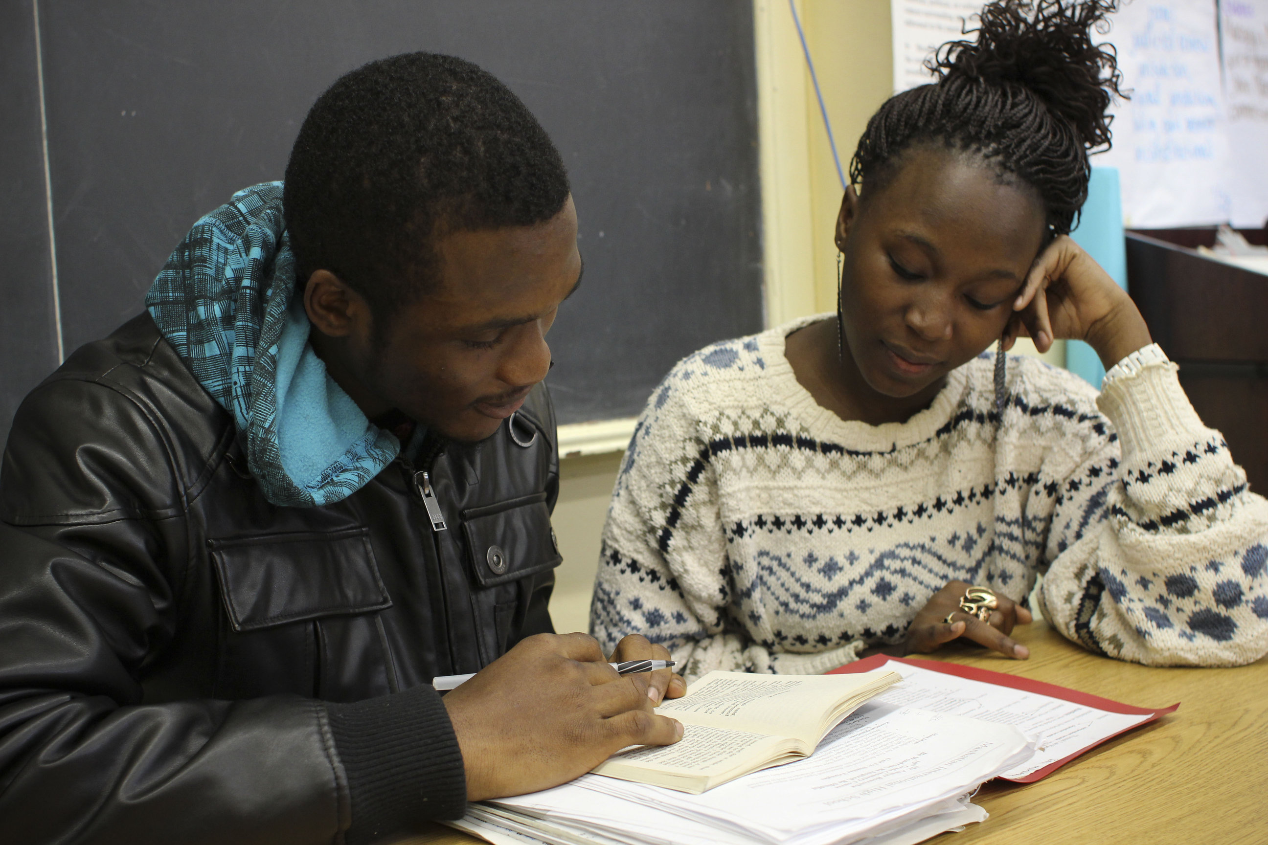 Students in the peer tutoring elective at Manhattan International