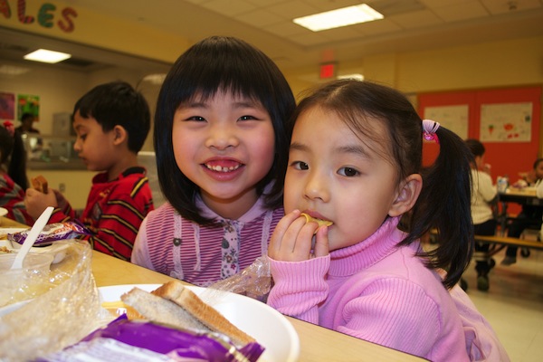 Students at P.S. 244 during lunchtime (March 13, 2014)