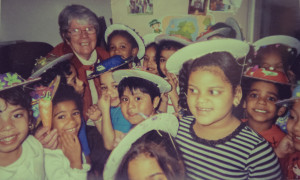 Sister Margaret  with the kids.